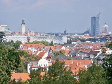 City Leipzig - Blick auf die Innenstadt der Metropole 